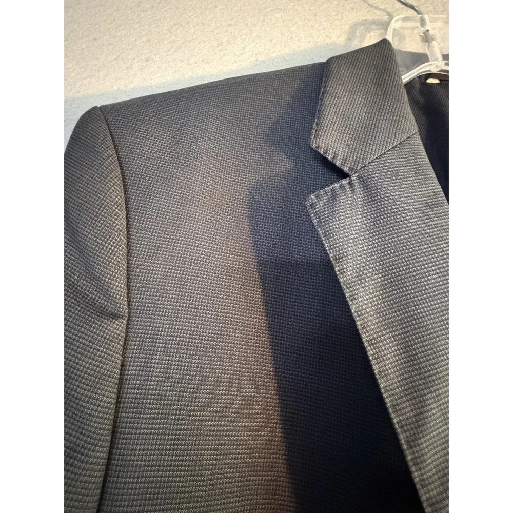 Hugo Boss Suit Mens 42 38x31 Gray Super 100 Wool 2 Piece Jacket Pants FLAWS